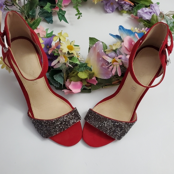 Aldo Red Sparkle Shoes - Picture 2 of 12